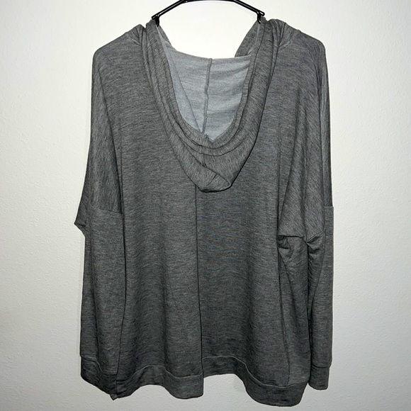 Tresics Oversized T-Shirt Hoodie Size M - Light Gray - Picture 2 of 3